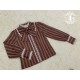 Miss Point Chocolate Daily Striped Long Sleeve Blouse(Reservation/Full Payment Without Shipping)